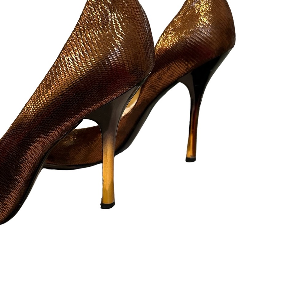 Guess by Marciano Bronze Metallic Leather Stilettos Size 8.5 - Picture 6 of 13
